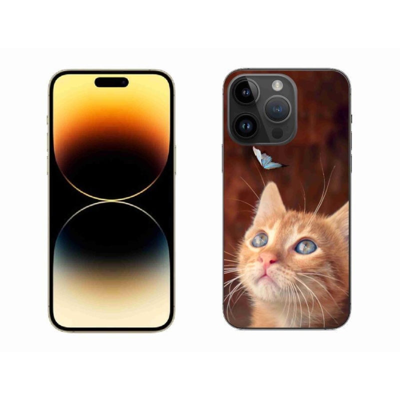 Gél borítás mmCase iPhone 14 Pro Max 6.7 készülékhez - pillangó és cica