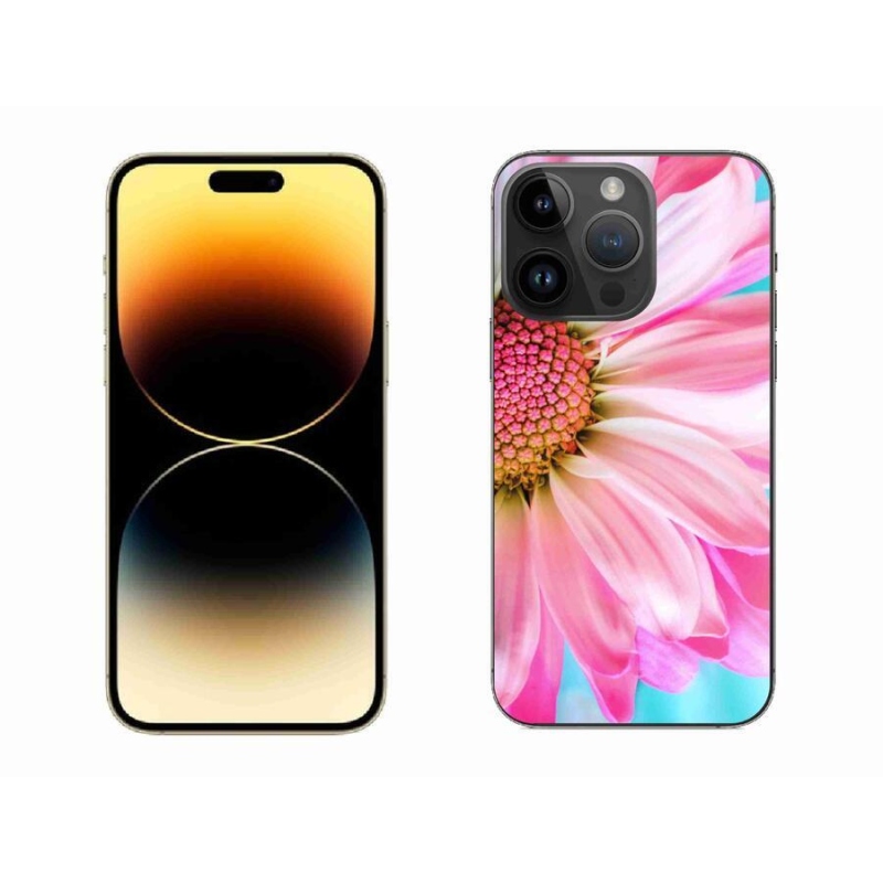 Gél védőhuzat mmCase iPhone 14 Pro Max 6.7 készülékhez - rózsaszín virág