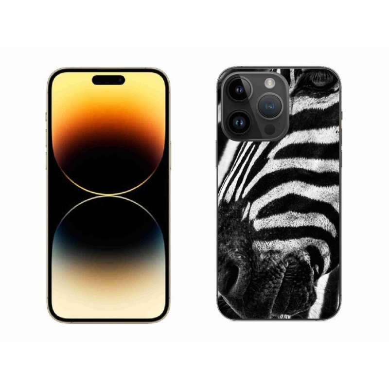 Zselés borítás mmCase iPhone 14 Pro Max 6.7 készülékhez - zebra
