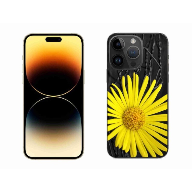 Gél védőhuzat mmCase iPhone 14 Pro Max 6.7 készülékhez - sárga virág