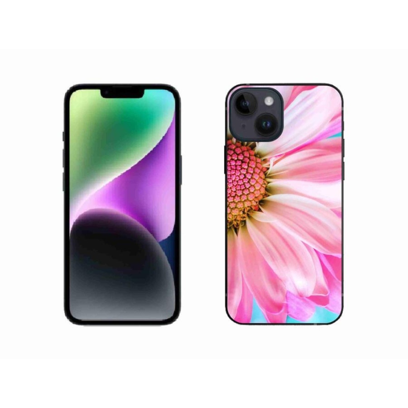 Gél védőhuzat mmCase iPhone 14 készülékhez - rózsaszín virág
