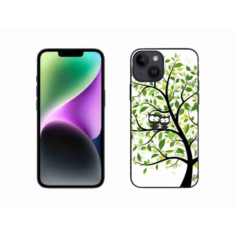 Zselés borítás mmCase iPhone 14 készülékhez - baglyok a fán