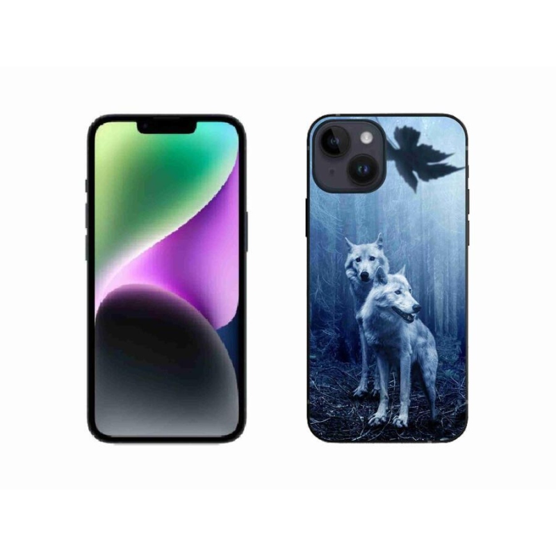 Zselés borítás mmCase iPhone 14 készülékhez - farkasok az erdőben