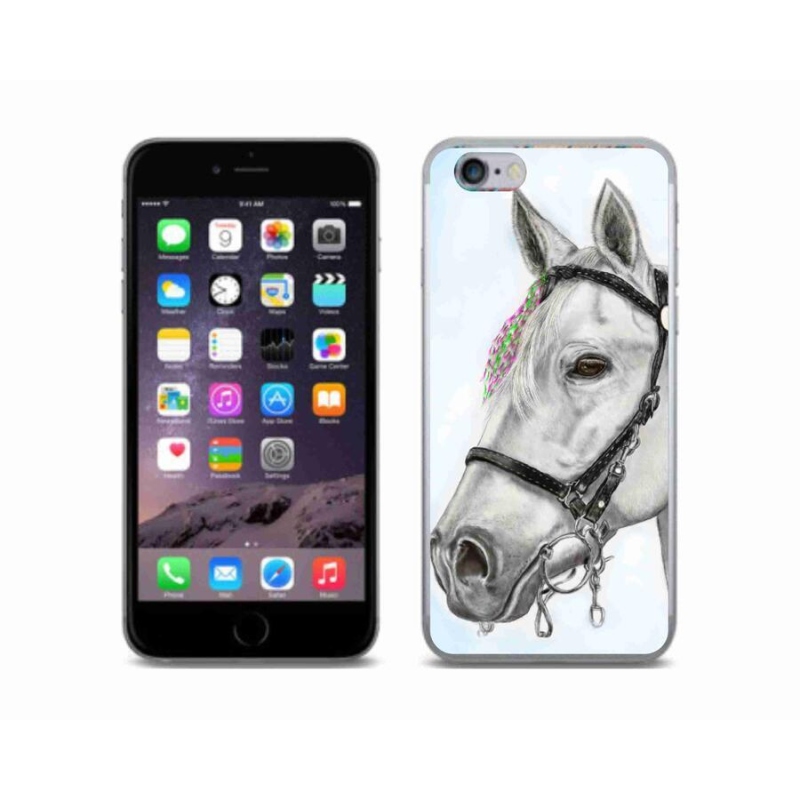 Zselés borítás mmCase iPhone 6/6S készülékhez - fehér ló 1