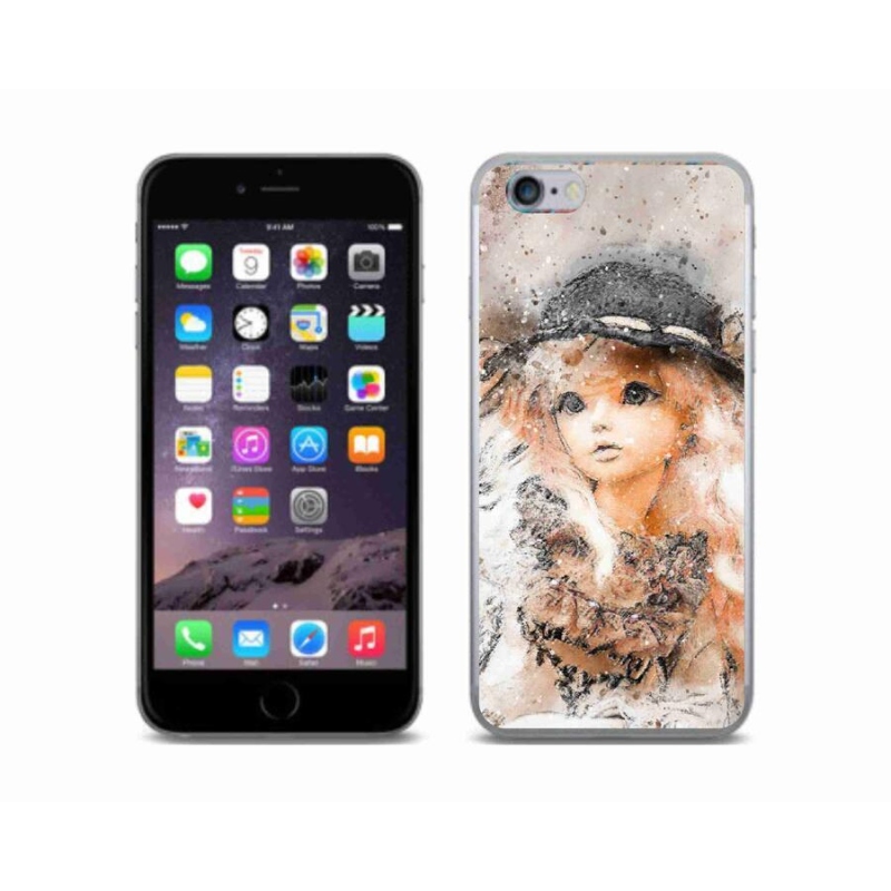 Zselés borítás mmCase iPhone 6/6S készülékhez - lány sapkával