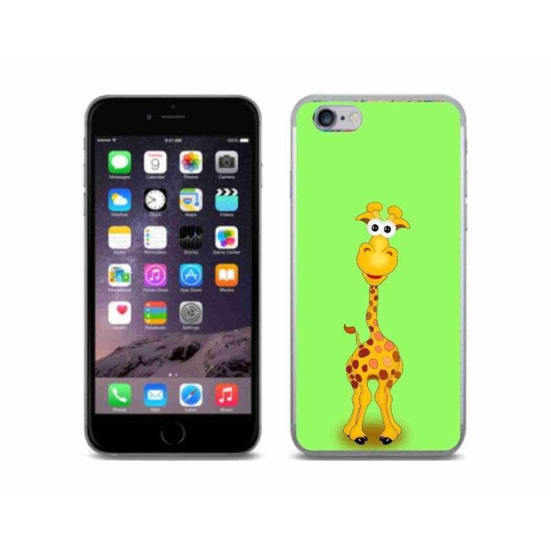 Zselés borítás mmCase iPhone 6/6S készülékhez - rajzfilm zsiráf