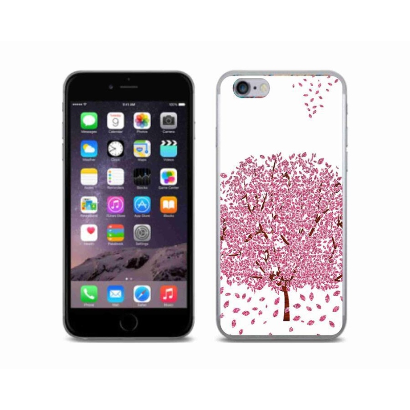 Gél borítás mmCase iPhone 6/6S készülékhez - rajzfilmfa levelekkel