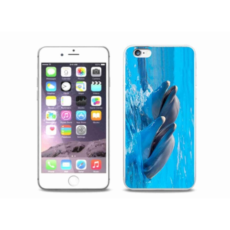 Zselés borítás mmCase iPhone 6/6S Plus készülékhez - delfinek