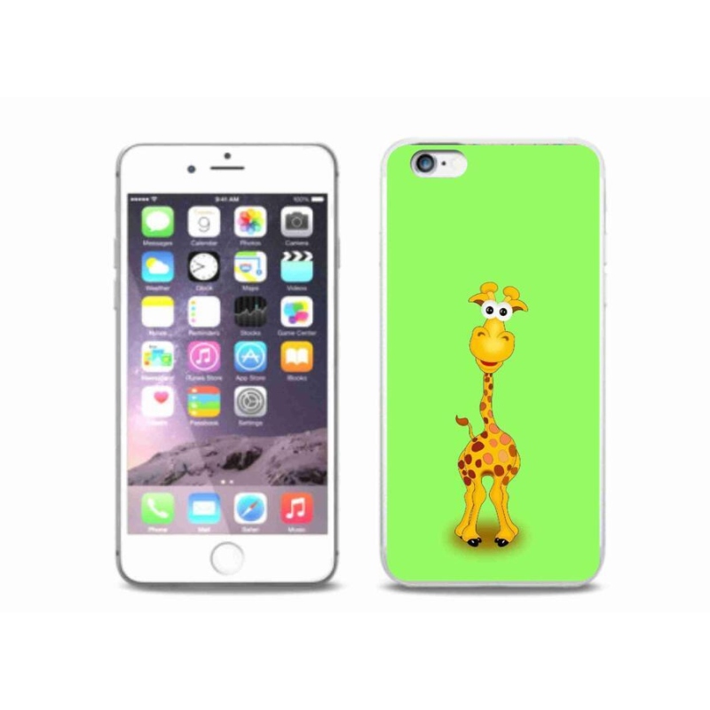Zselés borítás mmCase iPhone 6/6S Plus készülékhez - rajzfilm zsiráf