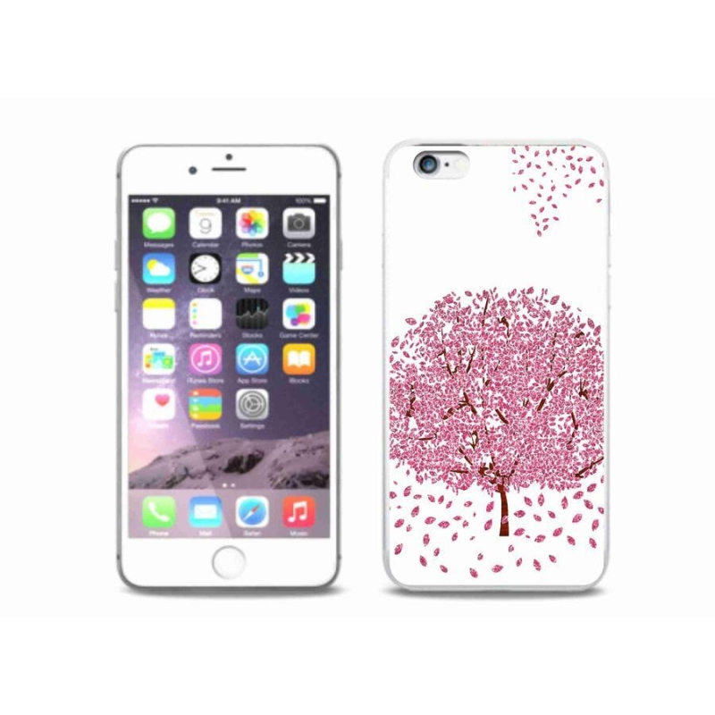 Zselés borítás mmCase iPhone 6/6S Plus készülékhez - rajzfilmfa levelekkel