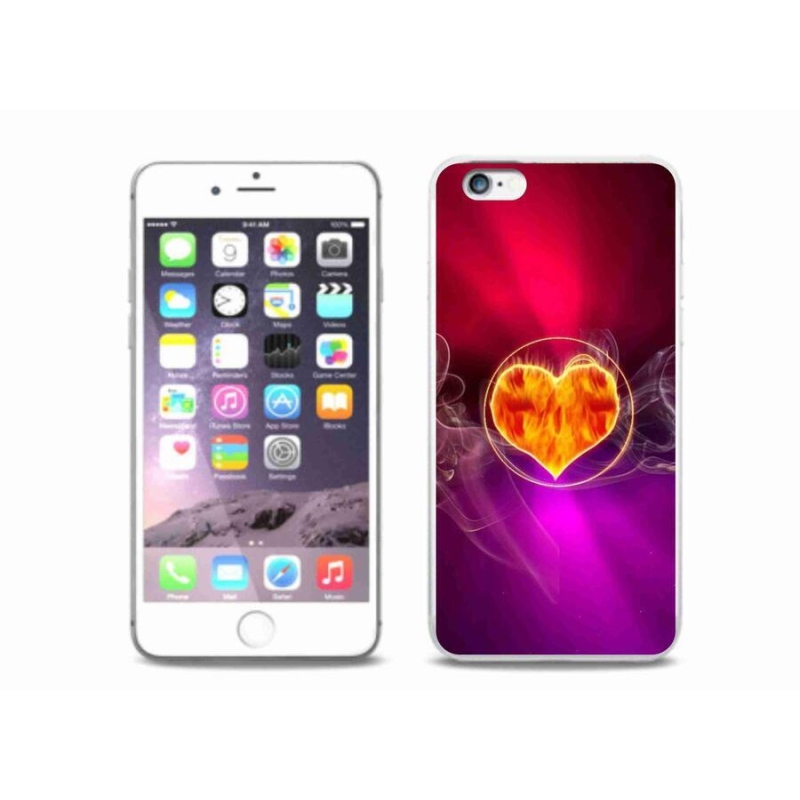 Zselés borítás mmCase iPhone 6/6S Plus készülékhez - tűzszív