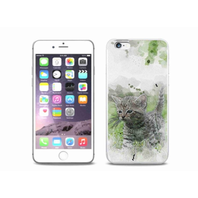 Gél borítás mmCase iPhone 6/6S Plus készülékhez - aranyos cica 1