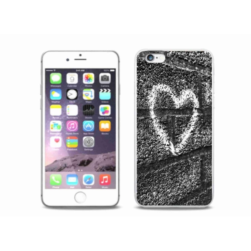 Zselés borítás mmCase iPhone 6/6S Plus készülékhez - szív a falon