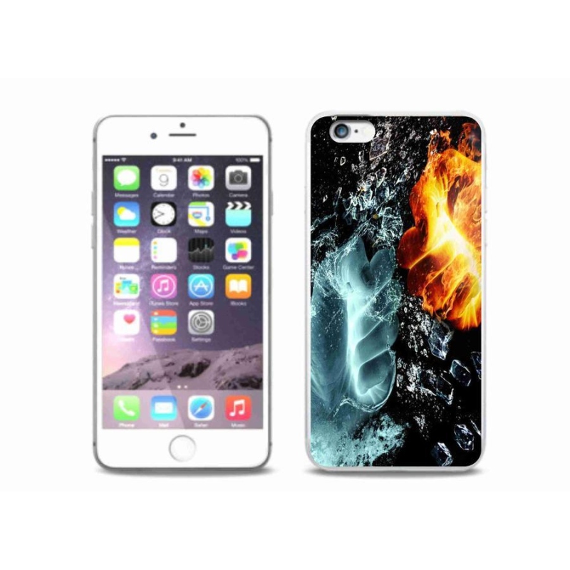 Zselés borítás mmCase iPhone 6/6S Plus készülékhez - víz és tűz