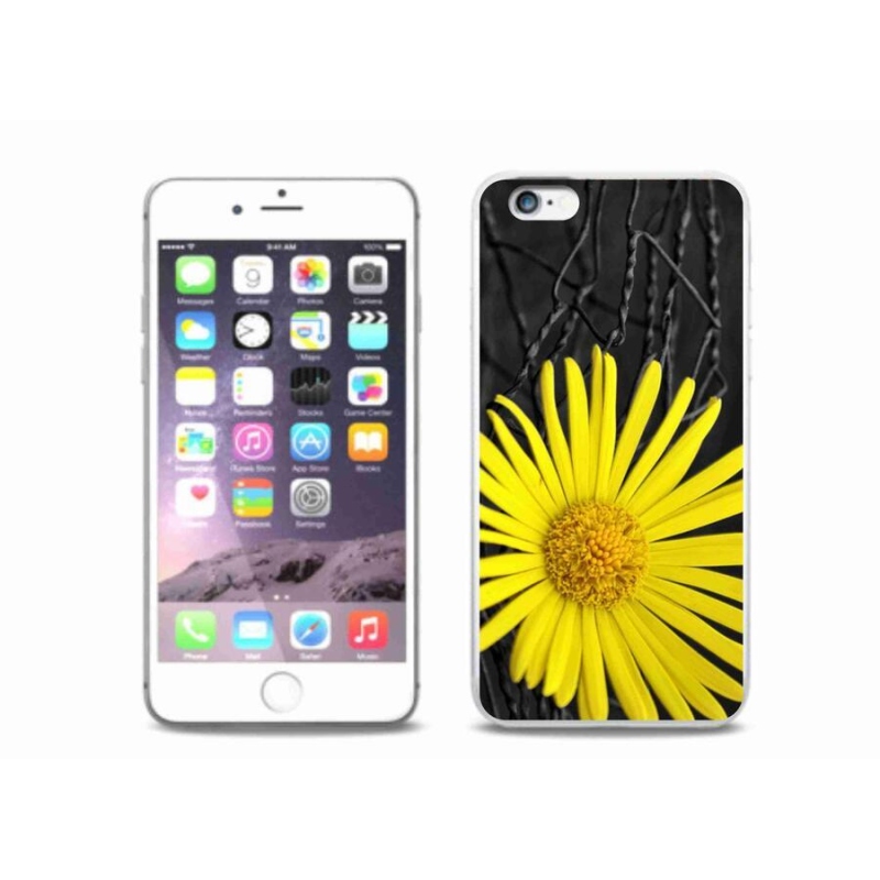 Zselés borítás mmCase iPhone 6/6S Plus készülékhez - sárga virág