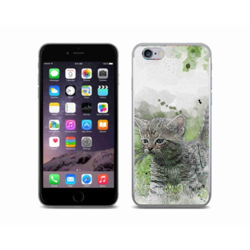 Gél borítás mmCase iPhone 6/6S készülékhez - aranyos cica 1