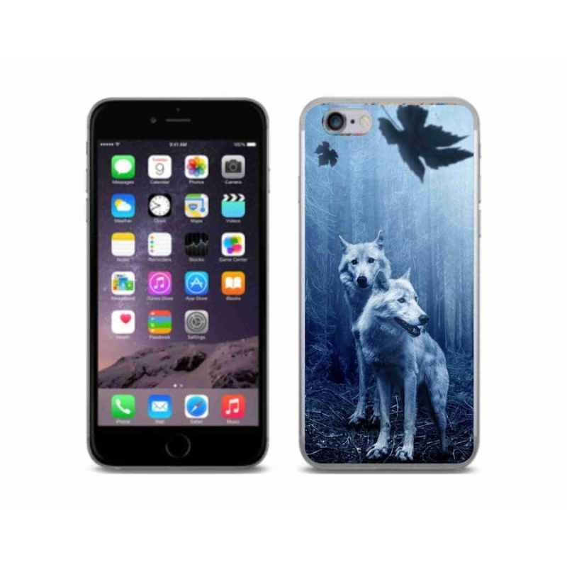 Zselés borítás mmCase iPhone 6/6S készülékhez - farkasok az erdőben