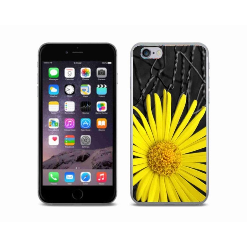 Zselés borítás mmCase iPhone 6/6S készülékhez - sárga virág