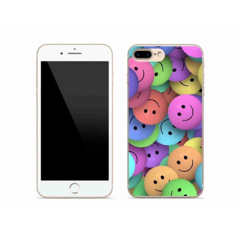 Gél borítás mmCase iPhone 7 Plus készülékhez - színes smiley-k
