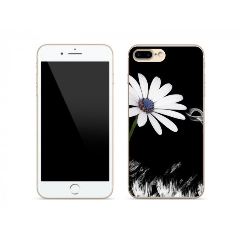 Zselés borítás mmCase iPhone 7 Plus készülékhez - fehér virág