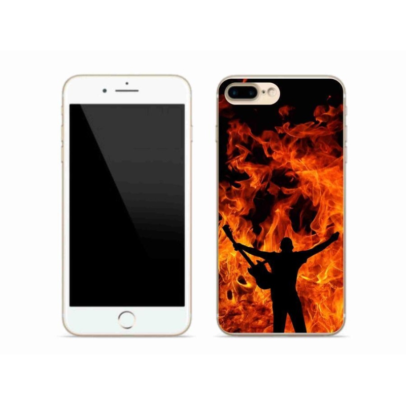 Gél borítás mmCase iPhone 7 Plus készülékhez - zenész és tűz