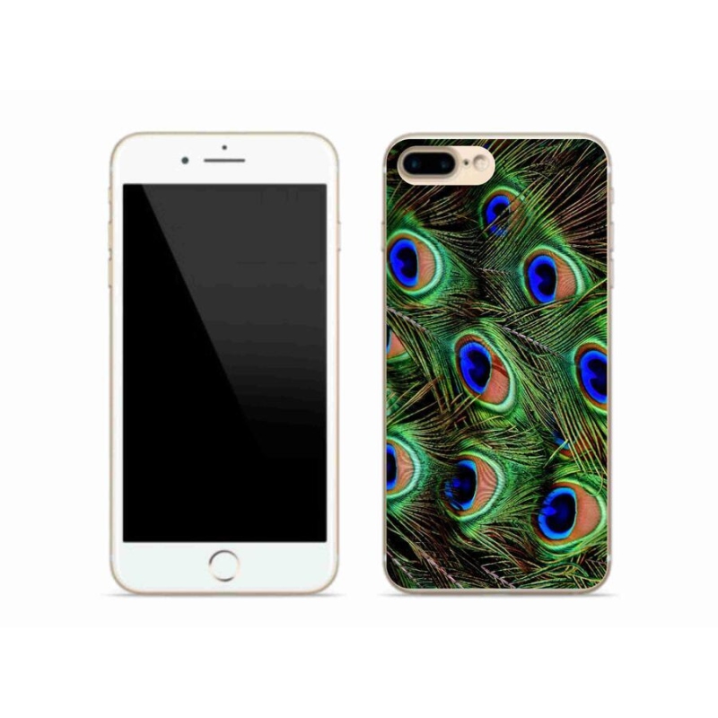 Zselés borítás mmCase iPhone 7 Plus készülékhez - pávatoll