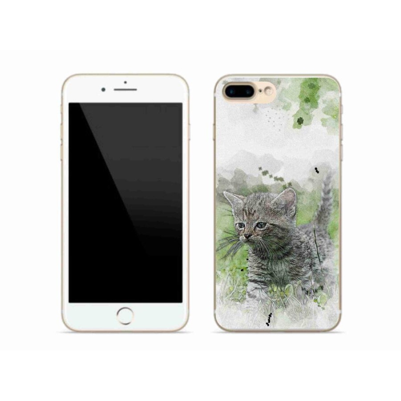 Gél borítás mmCase iPhone 7 Plus készülékhez - aranyos cica 1