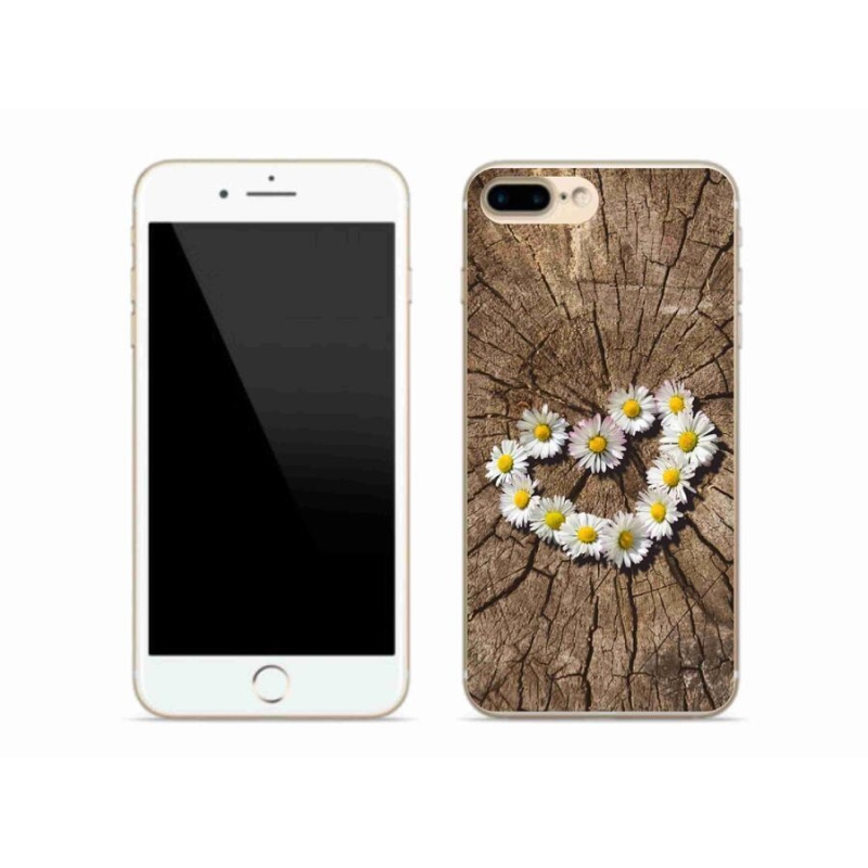 Zselés borítás mmCase iPhone 7 Plus készülékhez - százszorszépek szíve
