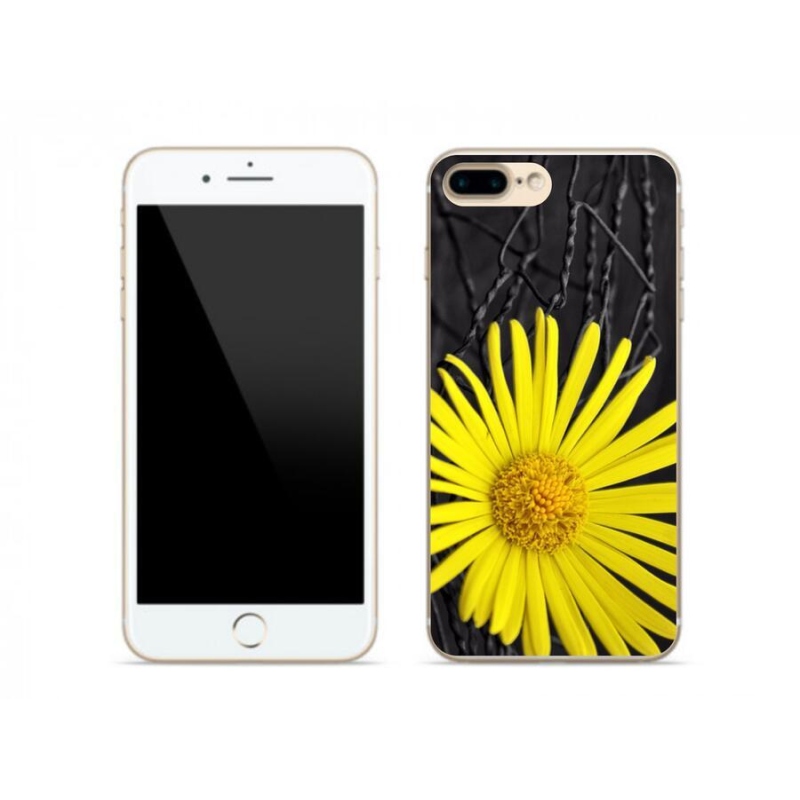 Zselés borítás mmCase iPhone 7 Plus készülékhez - sárga virág