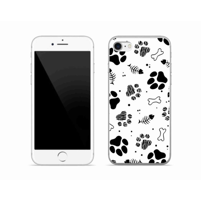 Gél borítás mmCase iPhone 7 készülékhez - kutyamancsok 1