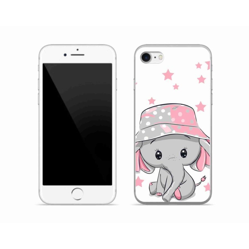Zselés borítás mmCase iPhone 7 készülékhez - rózsaszín elefánt