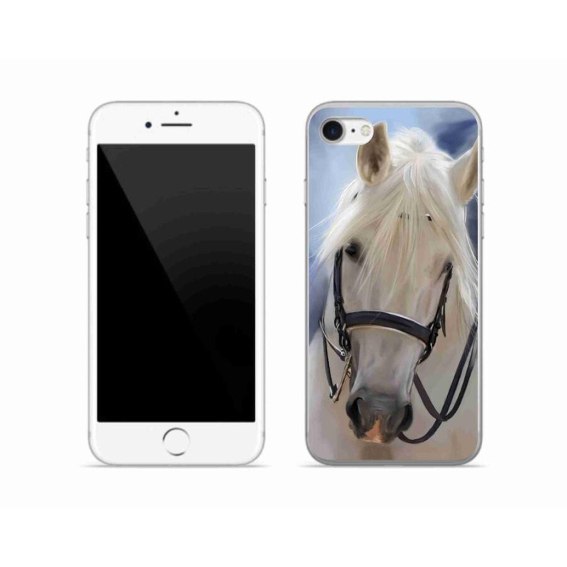 Gél borítás mmCase iPhone 8 készülékhez - fehér ló