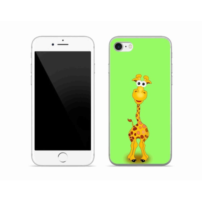 Zselés borítás mmCase iPhone 8 készülékhez - rajzfilm zsiráf