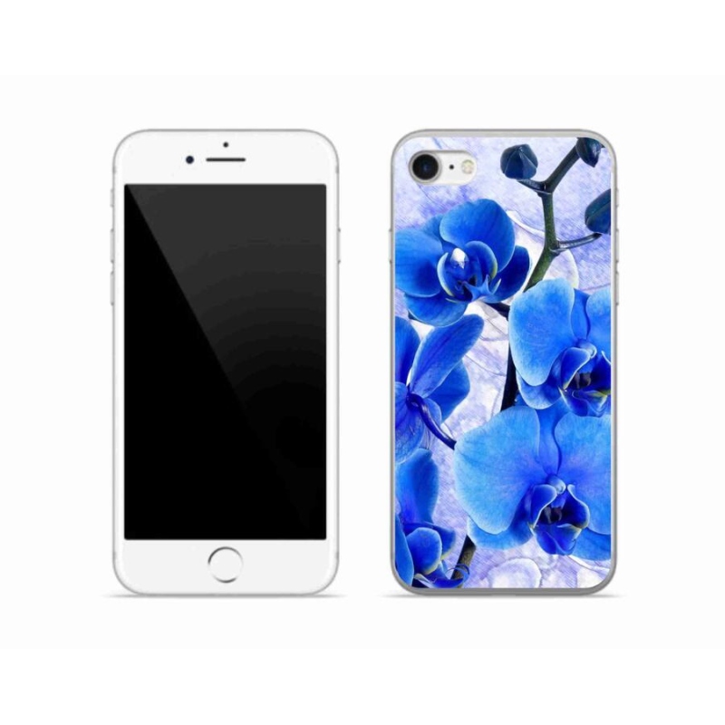 Gél borítás mmCase iPhone 8 készülékhez - kék virágok