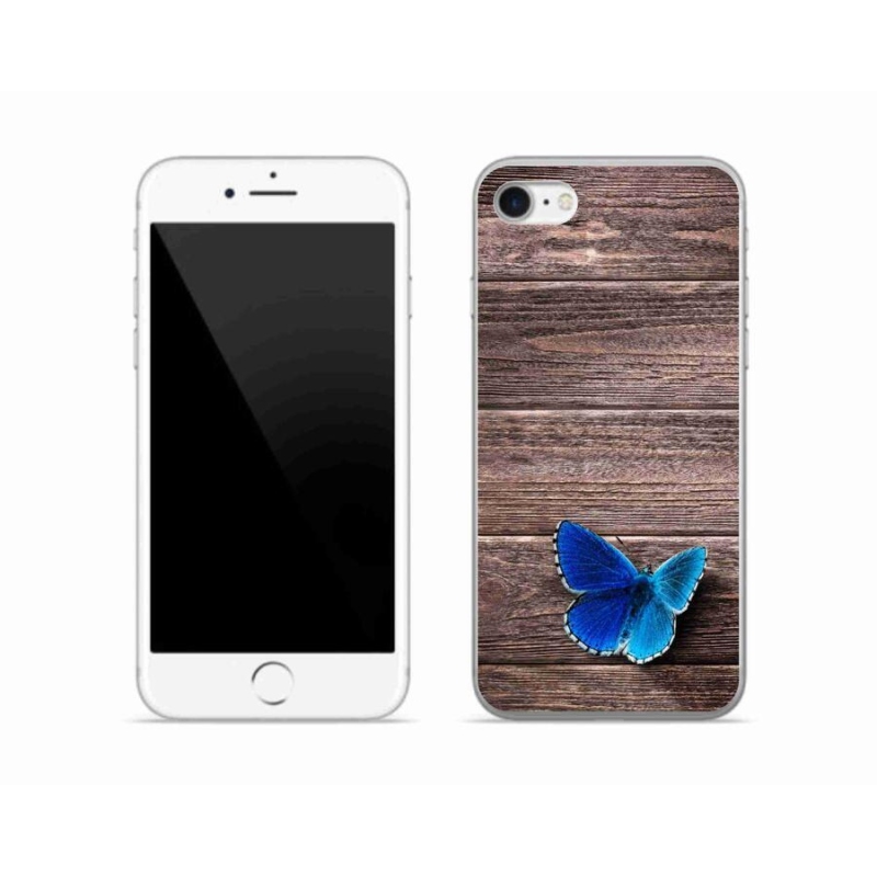 Zselés borítás mmCase iPhone 8 készülékhez - kék pillangó 1