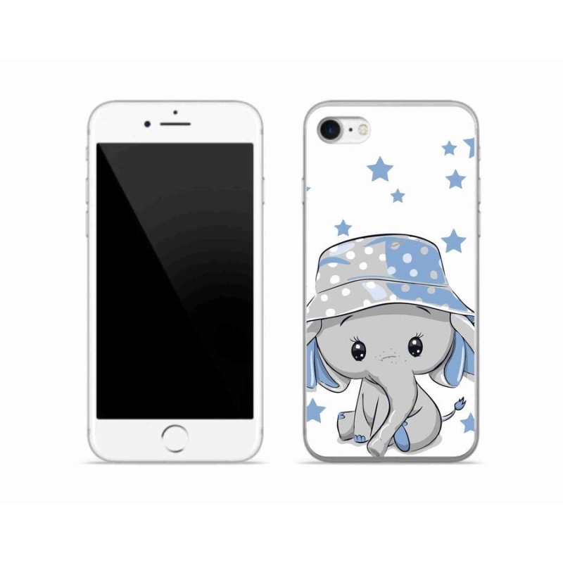 Zselés borítás mmCase iPhone 8 készülékhez - kék elefánt