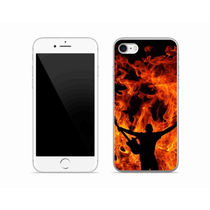 Gél borítás mmCase iPhone 8 készülékhez - zenész és tűz
