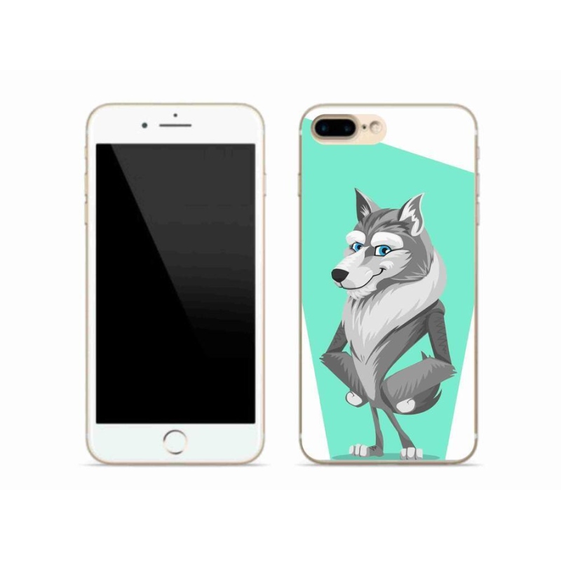 Zselés borítás mmCase iPhone 8 Plus készülékhez - rajzfilm farkas
