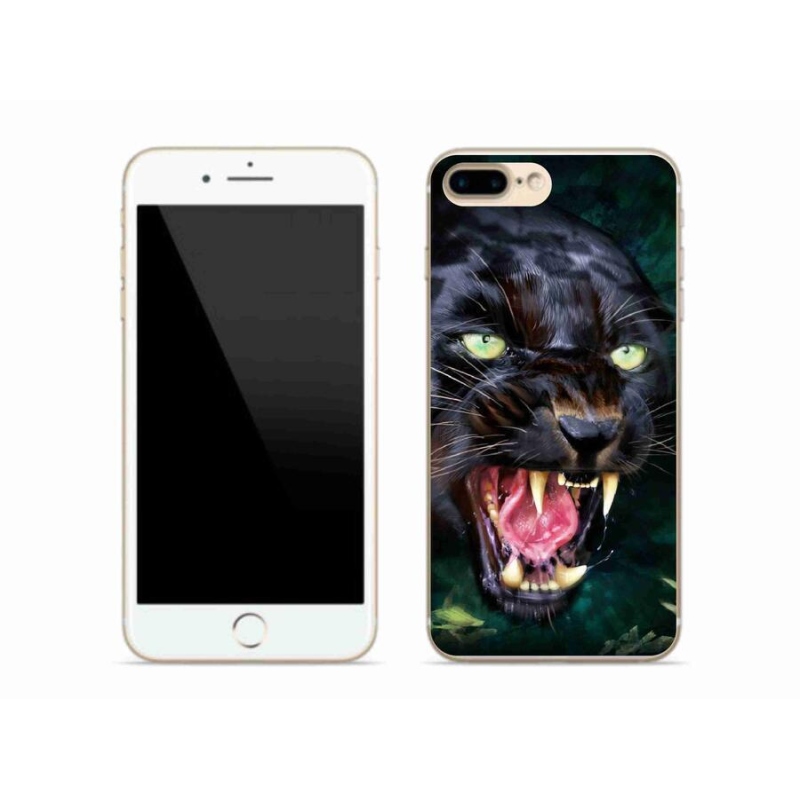 Zselés borítás mmCase iPhone 8 Plus készülékhez - dühös fekete párduc