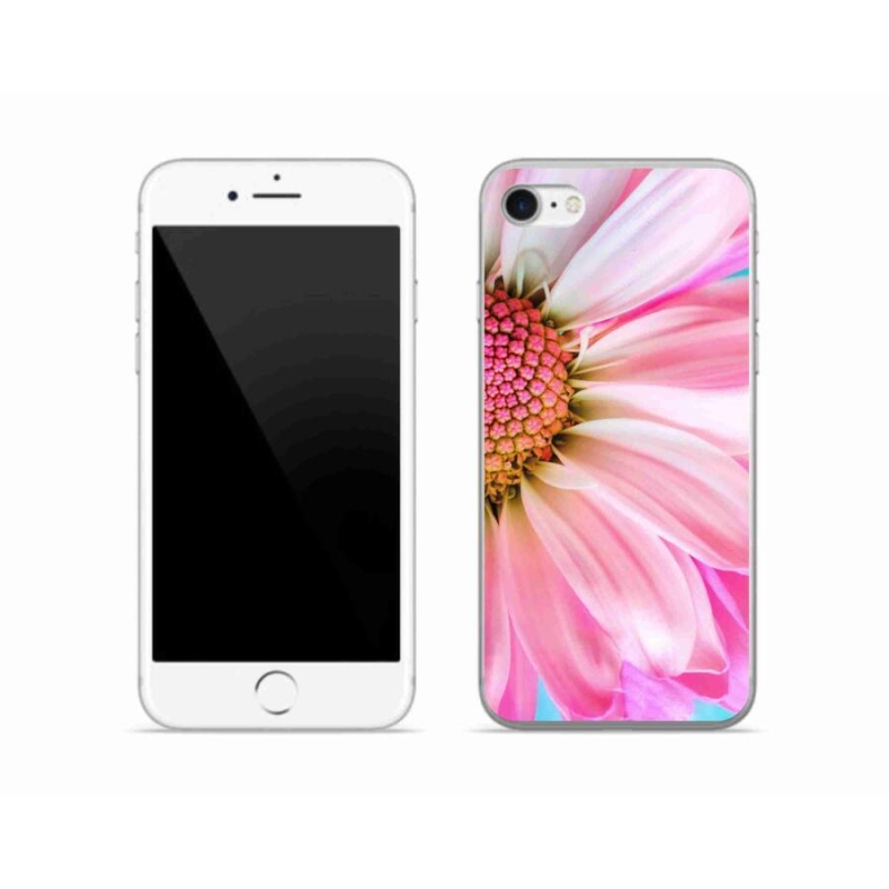 Gél borítás mmCase iPhone 8 készülékhez - rózsaszín virág