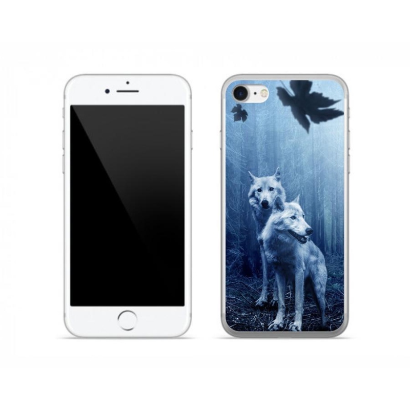 Zselés borítás mmCase iPhone 8 készülékhez - farkasok az erdőben