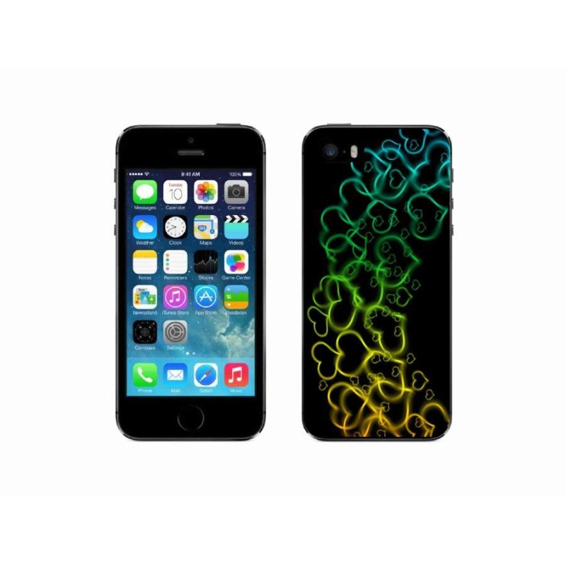 Zselés borítás mmCase iPhone SE (2016) - színes szívek