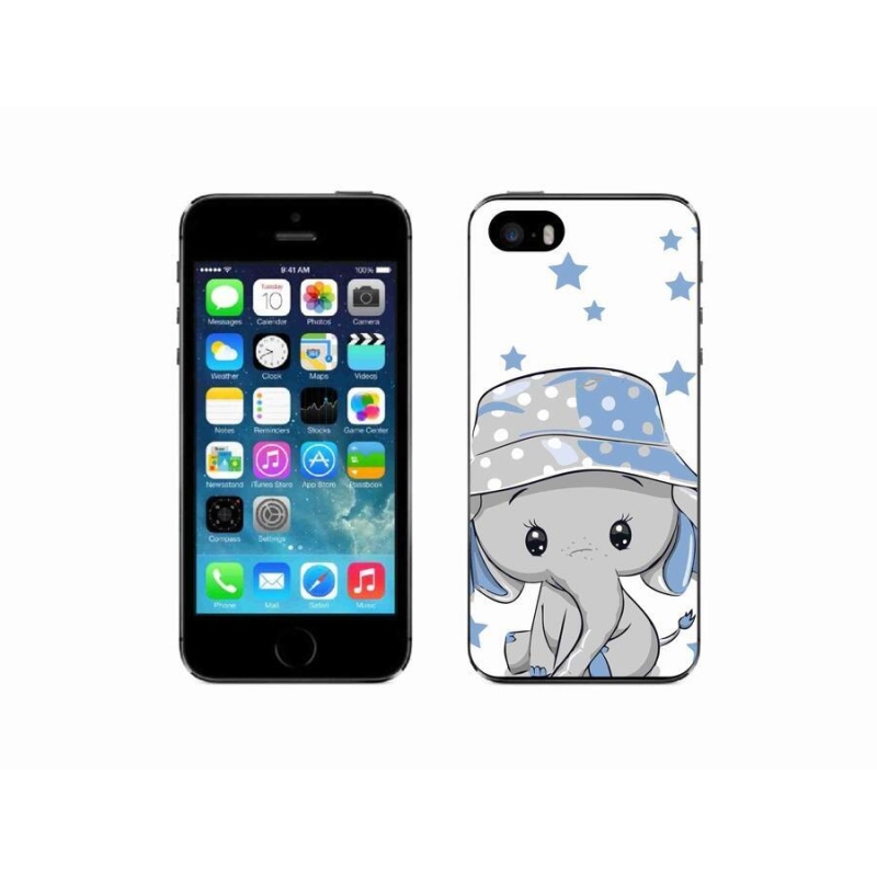 Zselés borítás mmCase iPhone SE (2016) - kék elefánthoz
