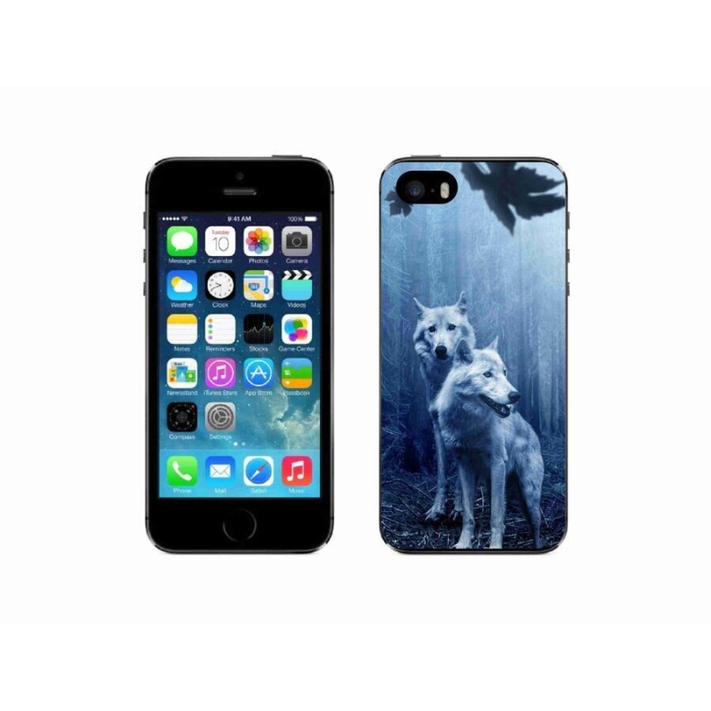 Zselés borítás mmCase iPhone SE (2016) - farkasok az erdőben
