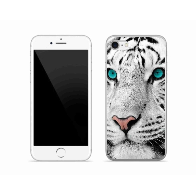 Zselés borítás mmCase iPhone SE (2020) - fehér tigris