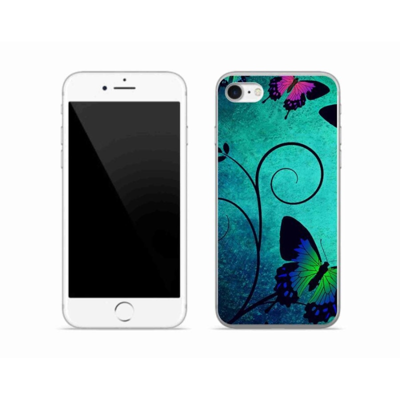 Zselés borítás mmCase iPhone SE (2022) - színes pillangók