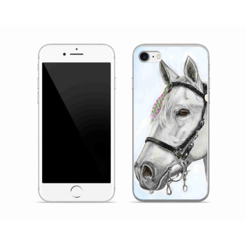 Zselés borítás mmCase iPhone SE (2022) - fehér ló 1