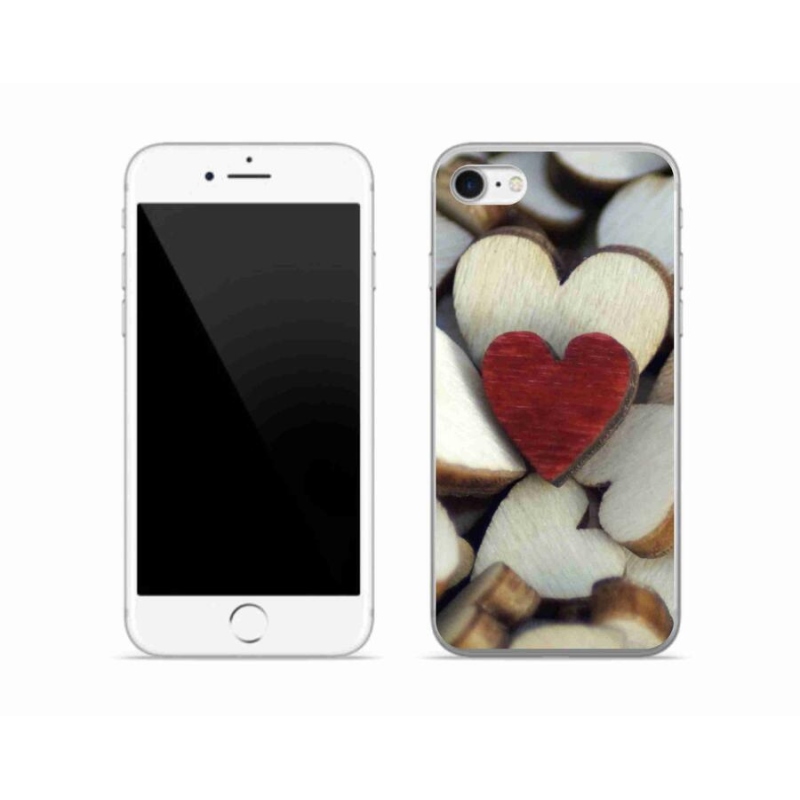 Zselés borítás mmCase iPhone SE (2022) - gravírozott piros szív