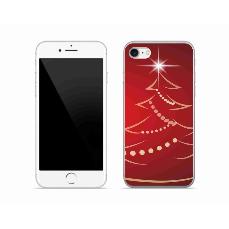 Gél borítás mmCase iPhone SE (2022) - karácsonyfa karikatúra
