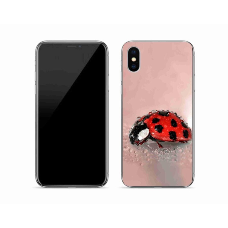 Gél borítás mmCase iPhone X készülékhez - katicabogár